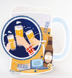 PS8063 Marianne Design Beer mug by Marleen