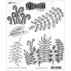 466642 Dyan Reaveley's Dylusions Cling Stamp Collections Oodles Of Foliage 8.5"X7"