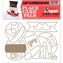 434373 Art Impressions Die Christmas Placecard Set
