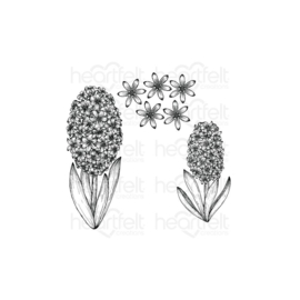 HCPC3947 Heartfelt Creations Cling Rubber Stamp Set Fragrant Hyacinth