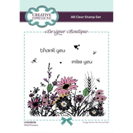 UMSDB091 Creative Expressions clear stamp set Wild flowers