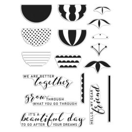 649309 Hero Arts + Reverse Confetti Stamp Set Better Together 6"X8"
