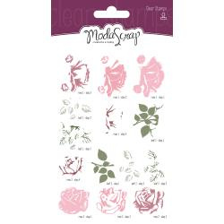 CS066 Elizabeth Crafts Clear Stamps Sweet Vintage Rose