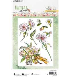 SL-NL-STAMP592 StudioLight Background stamps Flower bouquet Nature Lover nr.592