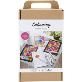 977797 Creativ Company Hobbyset Kleuren, Schilderen volgens cijfers, markeerstiften