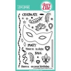 524815 Avery Elle Clear Stamp Set Mardi Gras