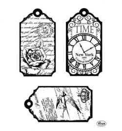 7031 Viva Decor Clear Stamps Tags Time