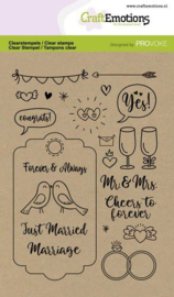 130501/2503 CraftEmotions clearstamps A6 Wedding Provoke