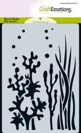 185070/0110 CraftEmotions Mask stencil ocean - planten A6