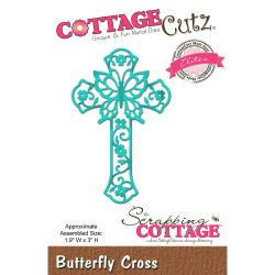 303251 CottageCutz Elites Die Butterfly Cross, 1.9"X3"