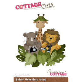 CC838 CottageCutz Dies Safari Adventure Gang 3.5"X3.7"