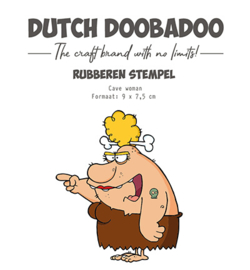 497.004.016 Dutch DooBaDoo  Rubber stempel Cave woman