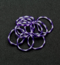 45062 - Band-it - Elastieken SNOW-White/Purple 600pcs