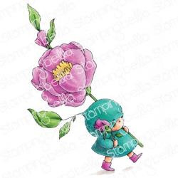 EB908 Stamping Bella Cling Stamps Bundle Girl With A Rose