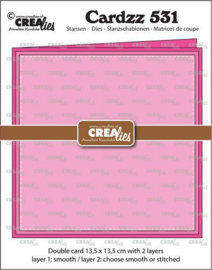CLCZ531 Crealies Cardzz Dubbele kaart 13,5 x 13,5 cm