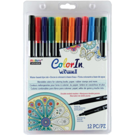 410165 Color In Double-Ended Markers Primary 12/Pkg