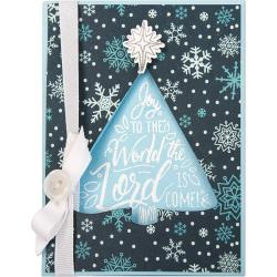 663162 Sizzix Framelits Die & Stamp Set Christmas Tree, Joy To The World By Katelyn Lizardi 8/Pkg