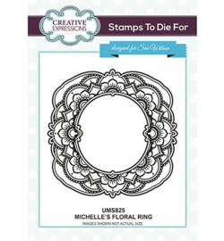 UMS825 Creative Expressions To Die For Stamp Michelle's Floral Ring