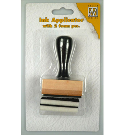 Ink applicator met 2 foam pads
