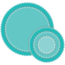 044773 CottageCutz Nested Dies Scallop Circle 5/Pkg