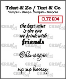 130505/0304 Crealies Clearstamp Tekst & Zo tekst Wine C (ENG)