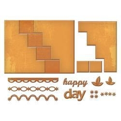 S7201 Spellbinders Card Creator Step Card Happy Days