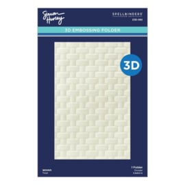 E3D080 Spellbinders 3D Embossing Folder By Simon Hurley Woven, Spring Sampler