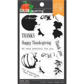 663180 Hero Arts Clear Stamp Color Layering Pumpkin