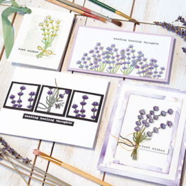 620577 Hero Arts Clear Stamps 4"X6" Hero Florals Lavender Bunch
