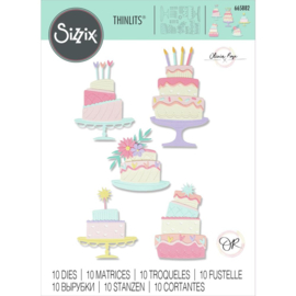 665882 Sizzix Thinlits Dies Build A Cake By Olivia Rose