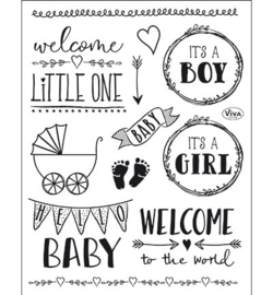 4003.166.00 ViVa Clear Stamps Hello Baby