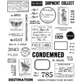 CMS-LG 396 Tim Holtz Cling Stamps Field Notes 7"X8.5"