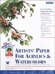 457434 Susan Scheewe Watercolor Paper Pad 9"X12"