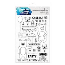 HUR67221 Simon Hurley Cling Stamps Bestest Friends