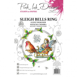 PI078 Creative Expressions Pink ink Sleigh bells clear stamp