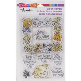 645709 Stampendous Perfectly Clear Stamps Puppy Frame