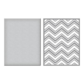 S5582 Spellbinders Etched Dies By Simon Hurley Zig Zag Chevron - Photosynthesis