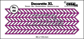 115634/2505 Crealies Decorette XL no. 05 zigzag 46x133 mm