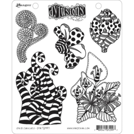 617534 Dyan Reaveley's Dylusions Cling Stamp Stripy Curlicues 8.5"X7"