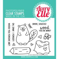 291543 Avery Elle Clear Stamp Set Wood You?
