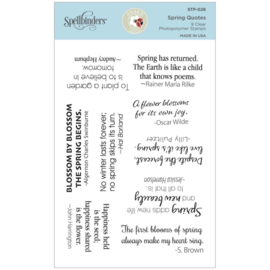 STP026 Spellbinders Clear Acrylic Stamps Spring Quotes