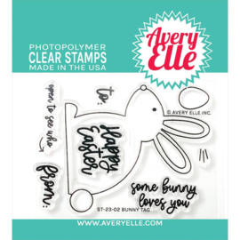 686523 Avery Elle Clear Stamp Set Bunny Tag 4"X3"