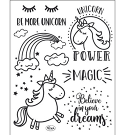 4003.165.00 ViVa Clear Stamps Unicorn Power