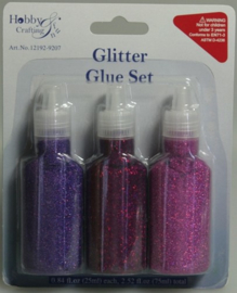 870403/9207 Glitterlijm paars assorti 25 ml 3 ST