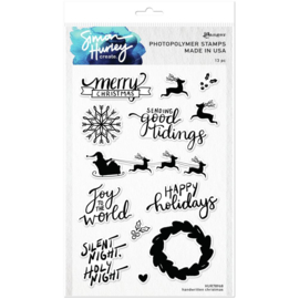 HUR78968 Simon Hurley create. Clear Stamps Handwritten Christmas 6"X9"