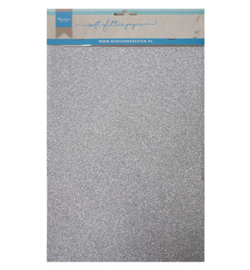 CA3142 Marianne Design Soft Glitter paper Silver