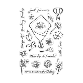621716 Hero Arts Clear Stamps Flower Bouquet Pieces 4"X6"