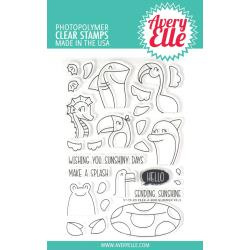 590187 Avery Elle Clear Stamp Set Peek-A-Boo Summer 4"X6"