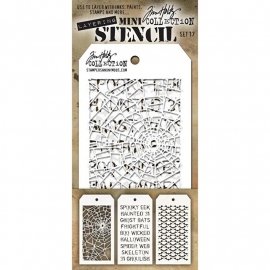 MTS 17 Tim Holtz Mini Layered Stencil Set #17