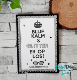 CDST-0064 CarlijnDesign Stempels Alfabet Blijf Kalm